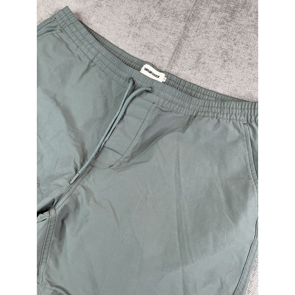 Taylor Stitch Shorts Men (XXL) Green The Apres Performance Drawstring Button Fly